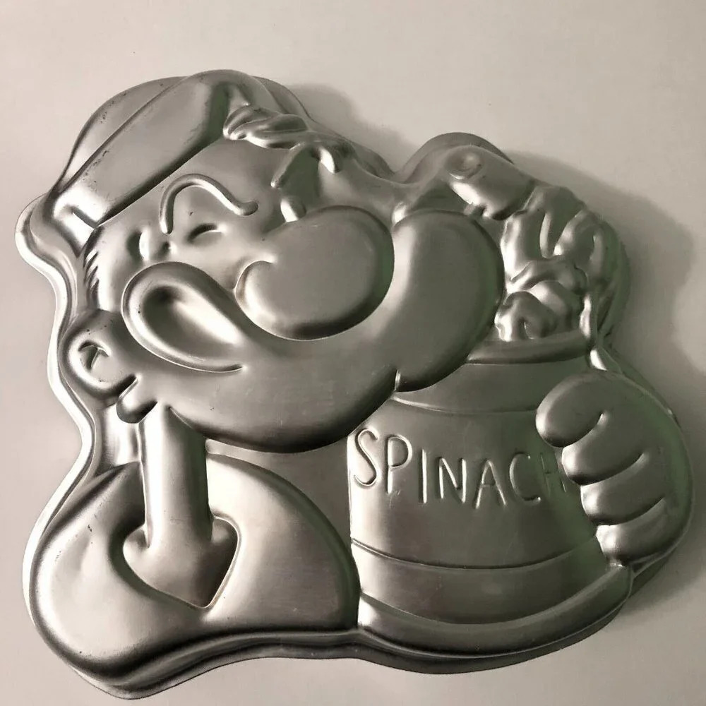Vintage 1980 Wilton Popeye The Sailor Man Cake Pan Aluminum 502 1719